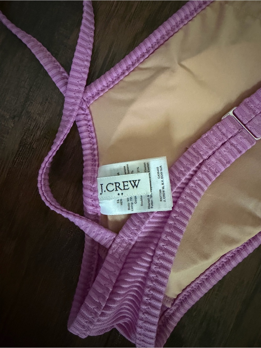 J. Crew Ribbed Lavender Bikini Set - Picture 4 of 5